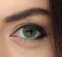 Зеленые  линзы на 12 мес Marquise emerald / Маркиза - гарантированно перекрывает темный цвет глаз/Изумрудные линзы для карих глаз ( Распродажа )