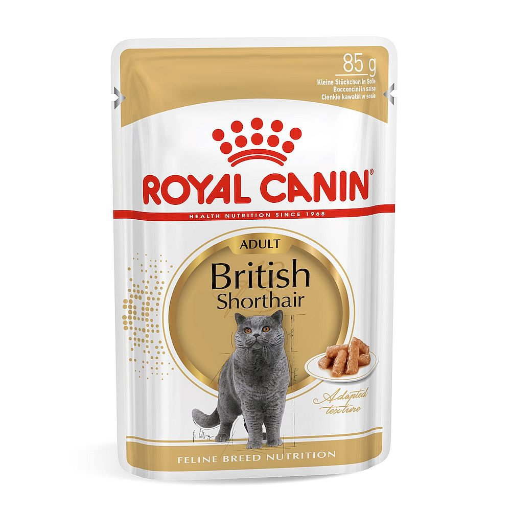 Влажный корм Royal canin British Shorthair для кошек породы Британская короткошерстная, кусочки в со