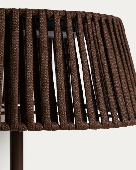 Уличный торшер Aldet на солнечных батареях коричневый, диаметр 46 см