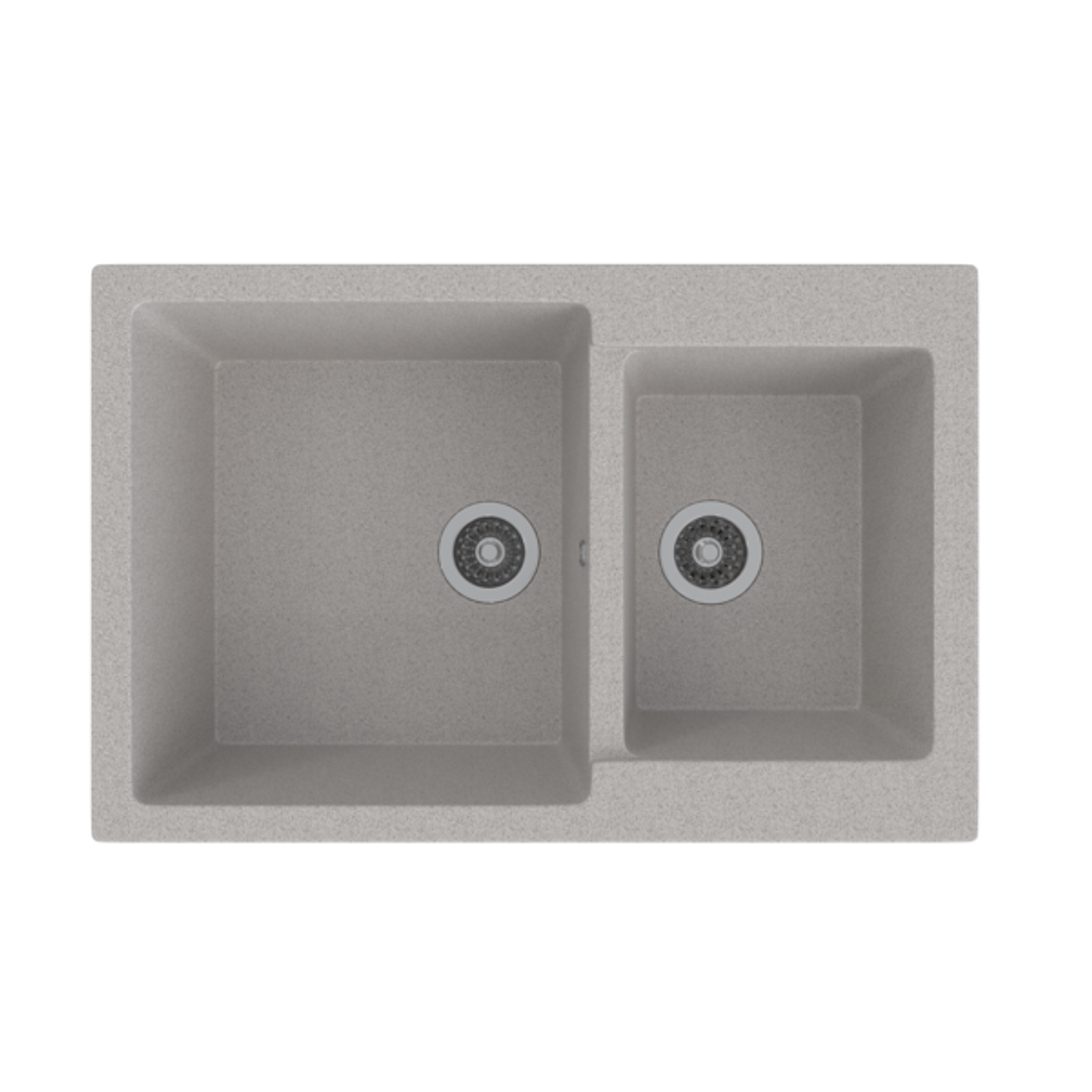 Мойка ML-GMS13 СТАНДАРТ двухчашевая, светло-серый (310), 767*502*190мм