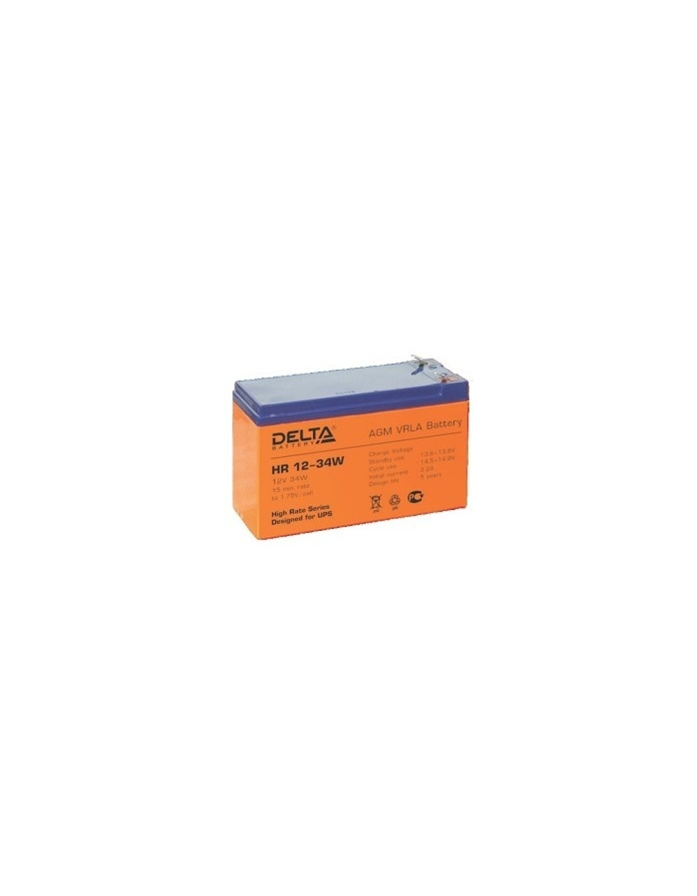 Delta HR 12-34 W (9 А\ч, 12В) свинцово- кислотный  аккумулятор