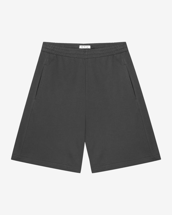 Шорты хлопковые темно-серые - фото 1