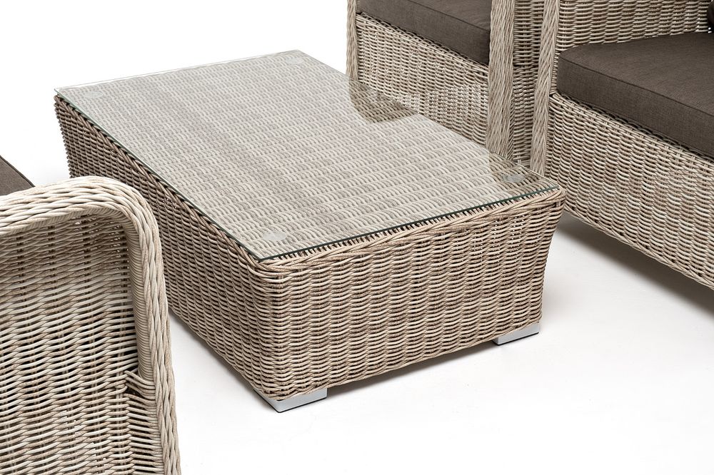 "Гляссе" лаунж-зона из искусственного ротанга, цвет бежевый