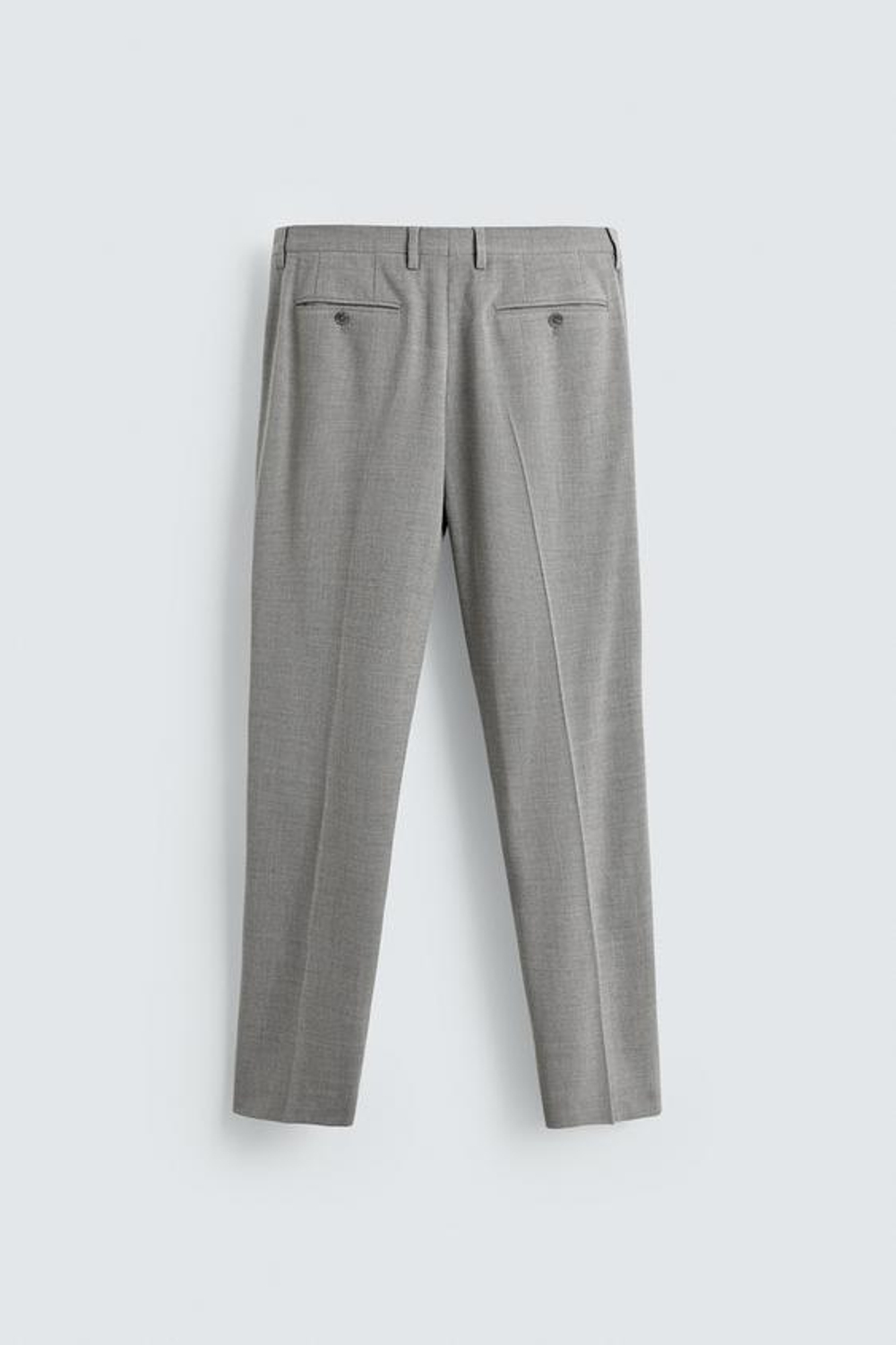 ZARA КОСТЮМНЫЕ БРЮКИ ИЗ ТКАНИ С УЗОРОМ, СВЕТЛО-СЕРЫЙ