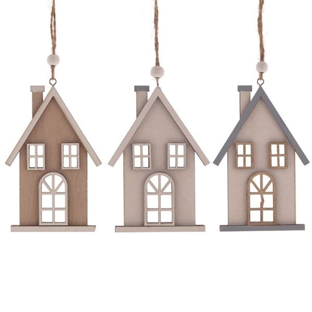 GAEM Украшение новогоднее "Дом", 3в., L8 W1 H13,5 см, 3в.