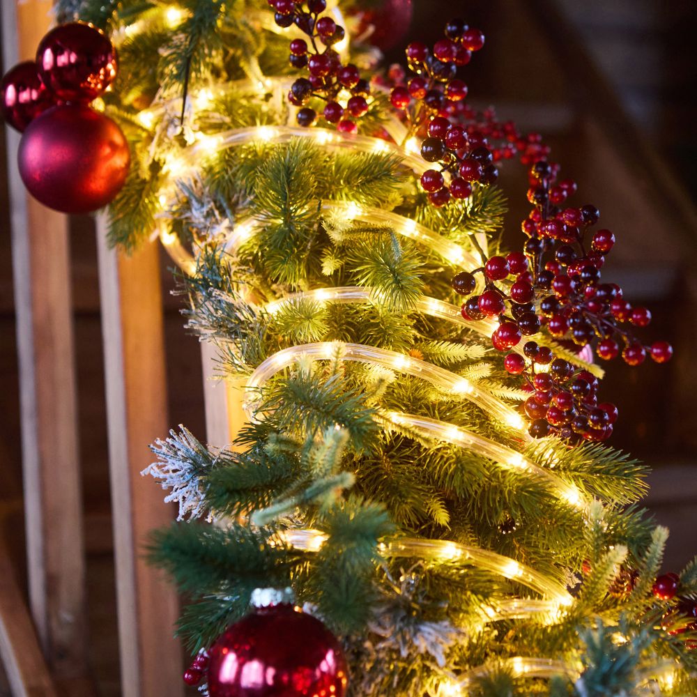 ULD-D50 15M-С08 IP44 YELLOW Гирлянда светодиодная Дюралайт. 15м. Коннектор в-к. Желтый свет. Провод черный. ТМ Uniel