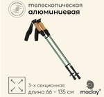 Палки трекинговые maclay Alu 100, телескопические, 2 шт. С чехлом
