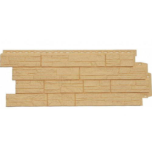 Фасадные панели (Цокольный Сайдинг) Grand Line Сланец CLASSIC Песочный