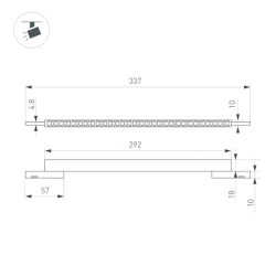 Светильник MAG-MICROCOSM-LASER-L300-15W Warm3000 (BK, 30 deg, 24V) (Arlight, IP20 Металл, 3 года) 043275