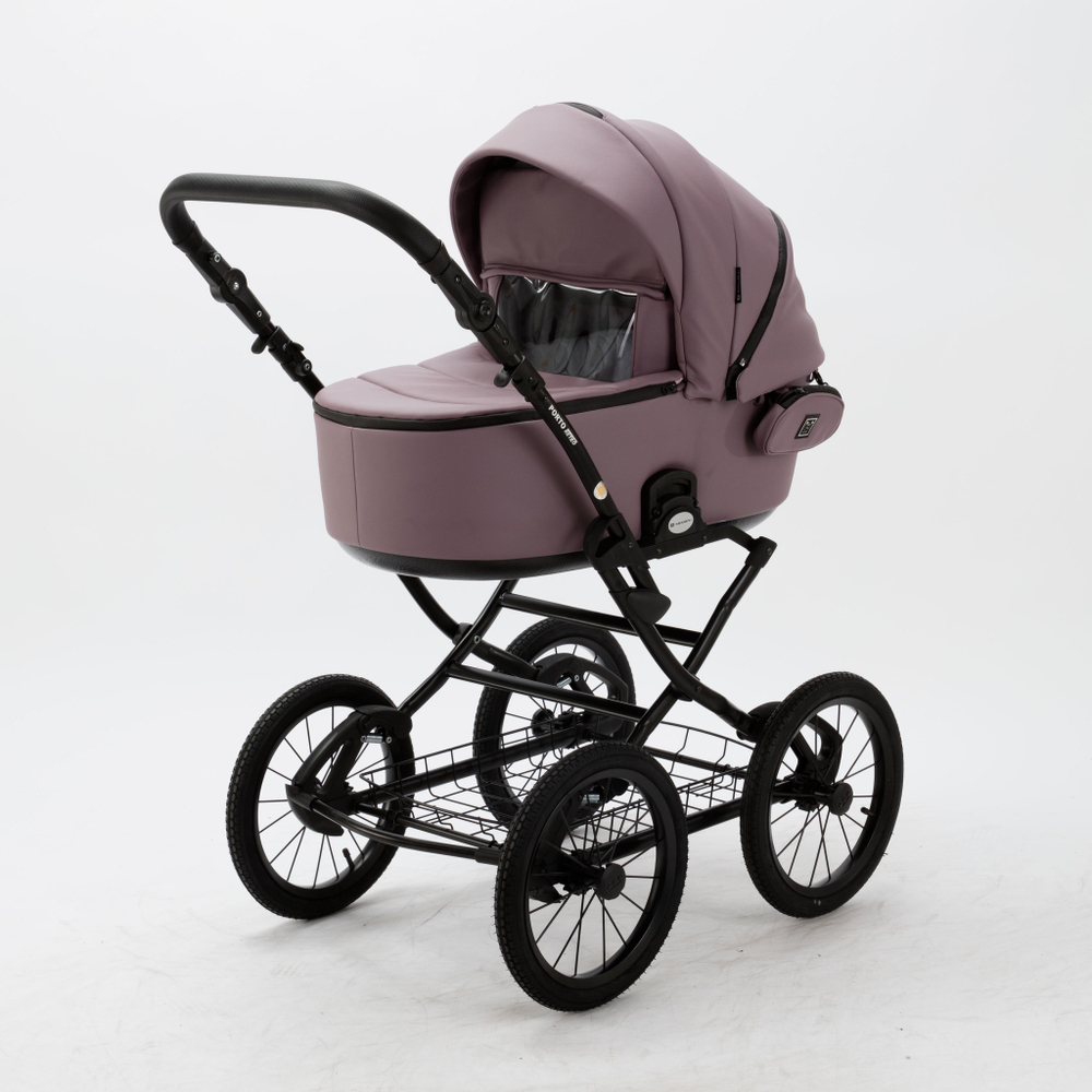 Универсальная детская коляска Adamex Porto Retro Deluxe (100% экокожа) P-SA14 (2в1)