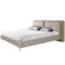 Кровать Angel Cerda 7154 из экокожи цвета норки и серой ткани