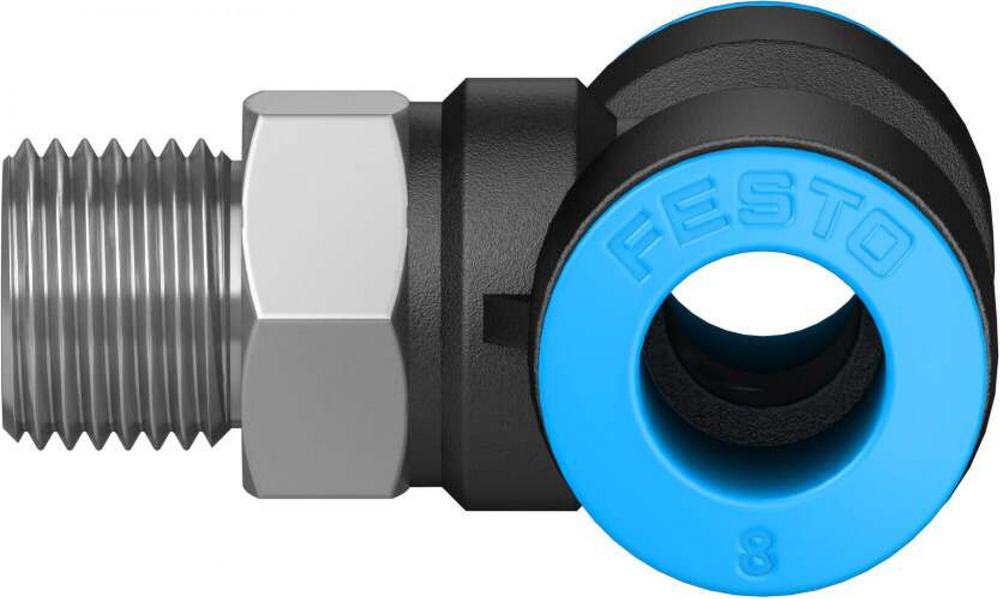 Тройник цанговый с резьбой переходной Festo QST-1/8-8 (комплект 10 шт)