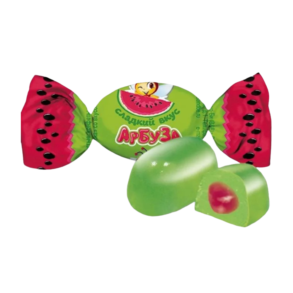 Конфеты Би-энд-би жёлтый задорная пчёлка со вкусом арбуза вес.