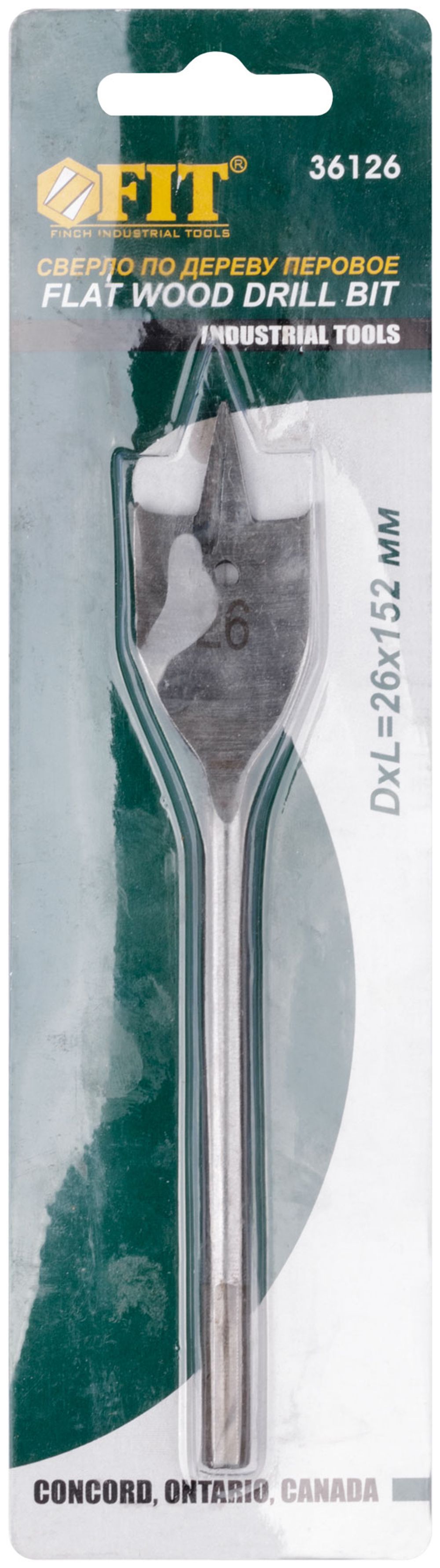 FIT Сверло по дереву перовое 26 x 152 мм, 36126
