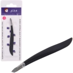 Пинцет для бровей на блистере «Bon Kapriz», скошеный, цвет серебро, 94*8,5*1,2мм