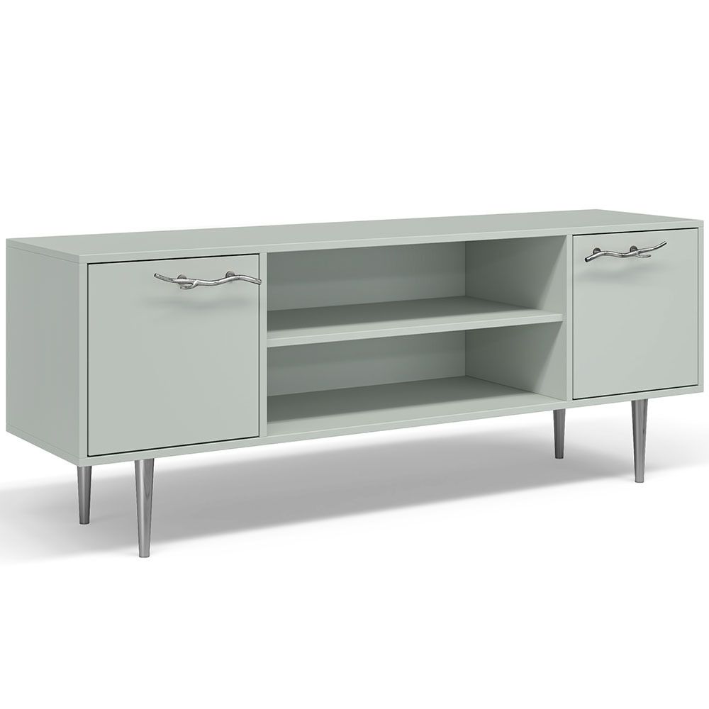 Тумба под ТВ Арт Колор matte 155см Стайл Сильвер Серый дым матовый