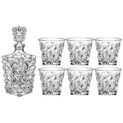 НАБОР ДЛЯ ВИСКИ "MUZA" 7ПР.: ШТОФ + 6 СТАКАНОВ 900/300 МЛ (КОР=4НАБ.)