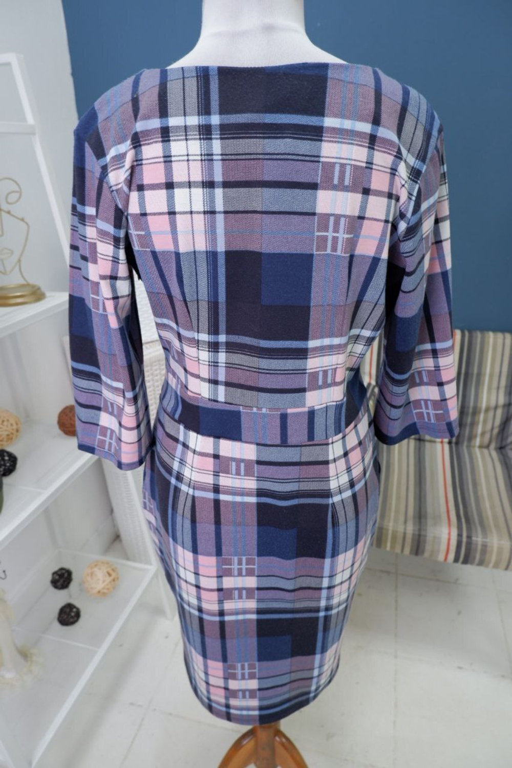 Платье в клетку 50 размер