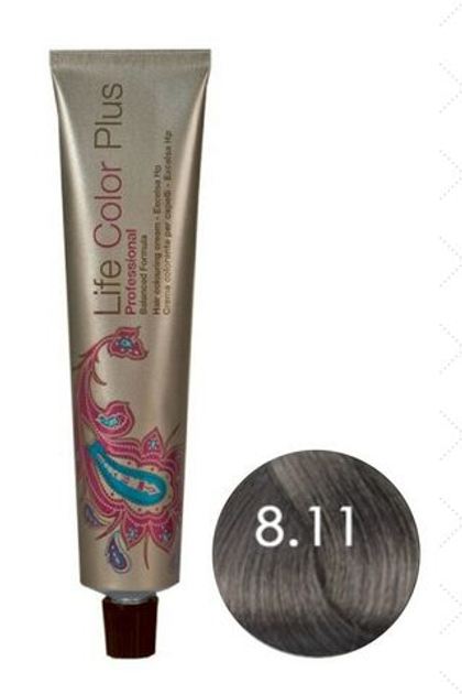 8.11 NEW светлый интенсивный пепельный блондин Life Color Plus.100мл