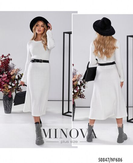 Платье 686-молочный Minova Фото 1