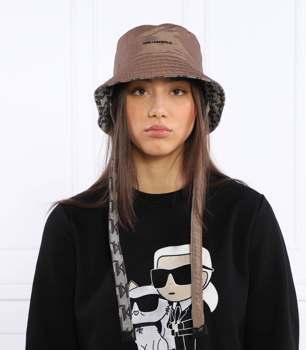 двусторонняя шляпа Karl Lagerfeld - хаки(230W3414)