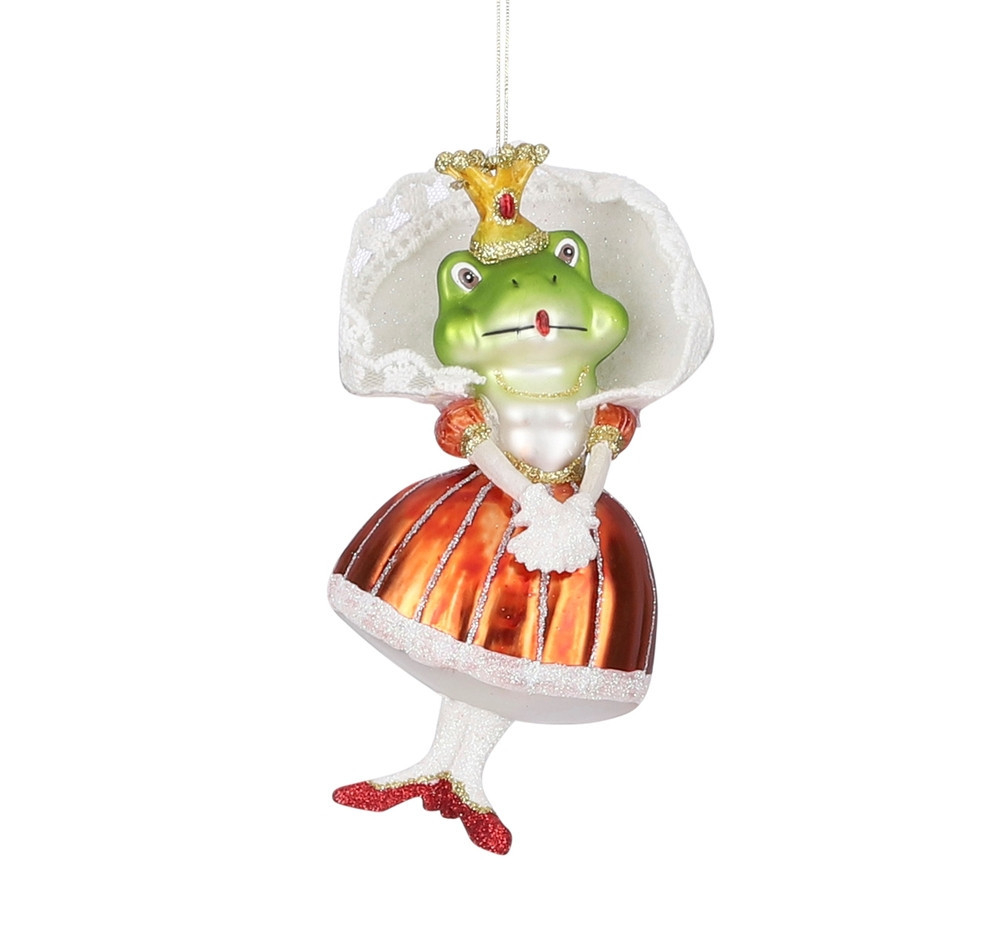 Елочная игрушка 6.5х7.5х14см House of Seasons Царевна-Лягушка зеленая