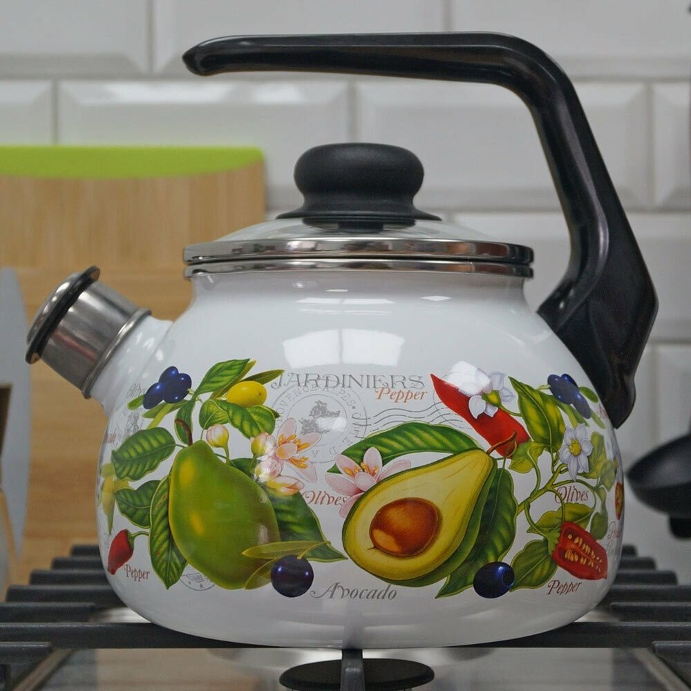 Чайник 2л со свистком "Авокадо"