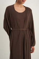 Кардиган FLUFFY, серо-коричневый