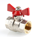 Кран шаровой Valtec BASE, рукоятка бабочка 1/2" вн.-вн. (VT.217.N.04)