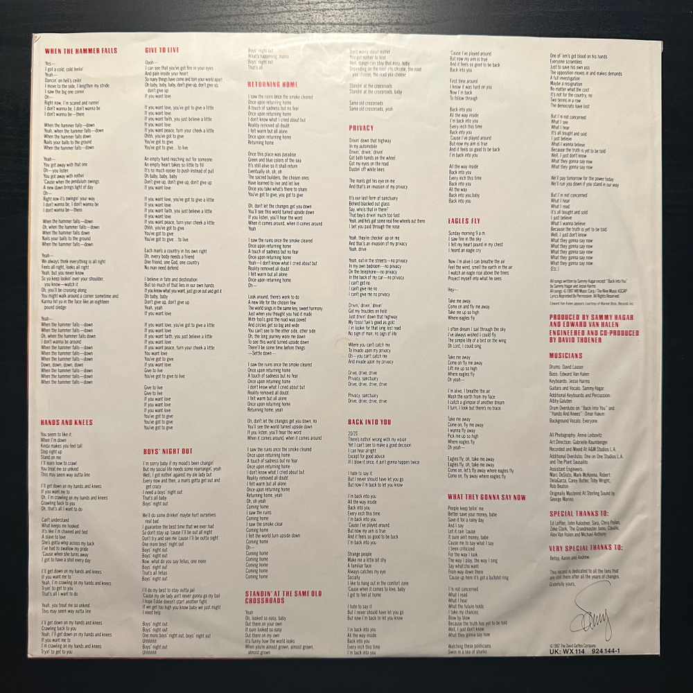 Sammy Hagar - Sammy Hagar (Германия 1987г.)