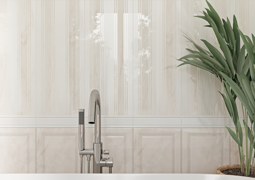 Ceramic white border 02 250х60 (1-й сорт)