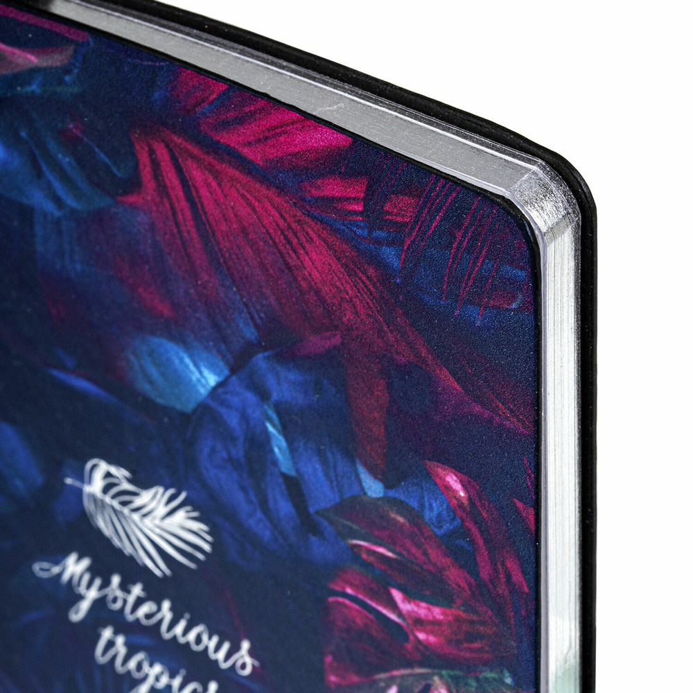 Блокнот А5 (143x210 мм) BRAUBERG VISTA "Tropicano" под кожу гибкий срез фольга 80 л. (2 штуки в упаковке)
