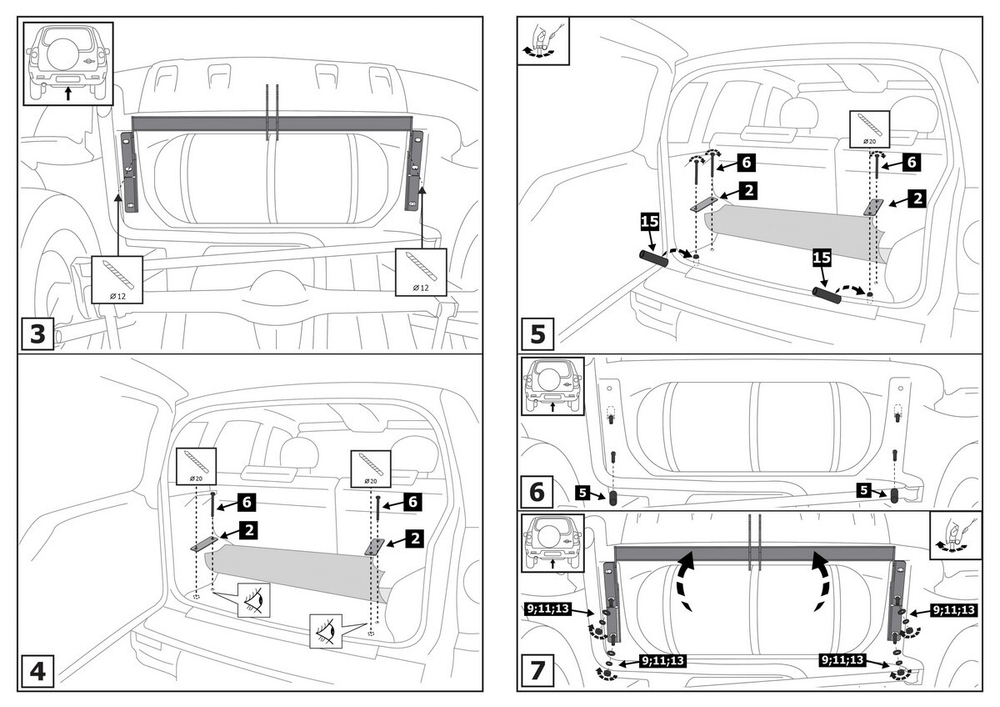 Фаркоп разборный Berg для Chevrolet Niva 2002-2020/Lada Niva 2123 2020-2021/Niva Travel 2021-н.в., шар A, 1200/75 кг, F.6016.001