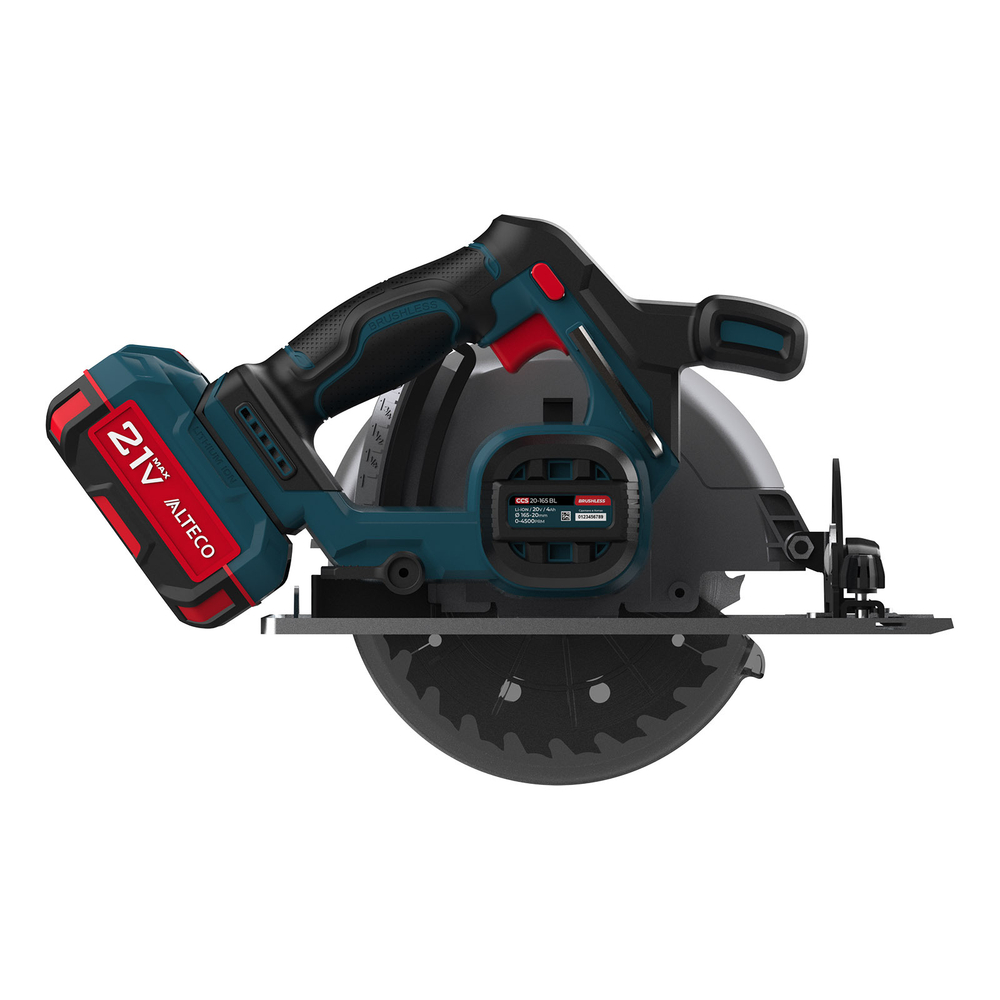 Бесщеточная аккумуляторная циркулярная пила ALTECO CCS 20-165 Li BL