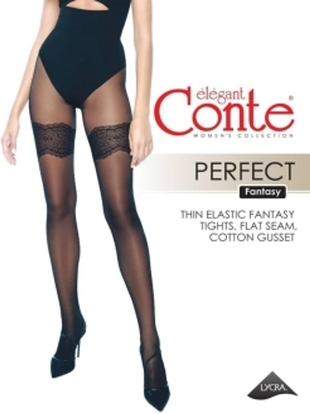 CONTE PERFECT (колготки с имитацией ажурных чулок)