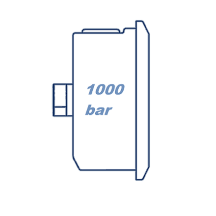 Манометр глицериновый D63 G1/4 - 1000 Bar - осевое подключение VERSO