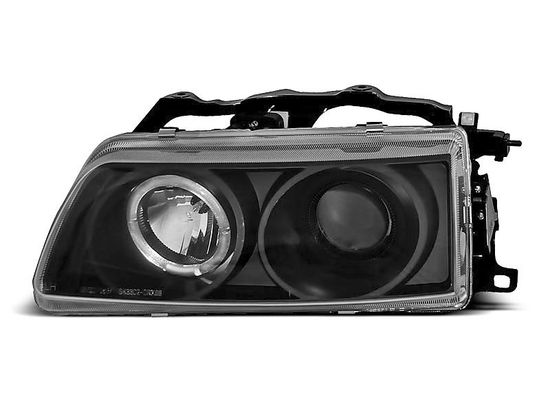 Передние фары Honda CRX angel eyes black