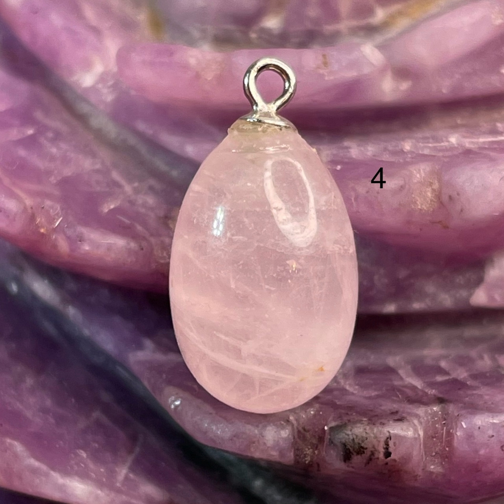 47875 Розовый кварц Кулон капля 16мм