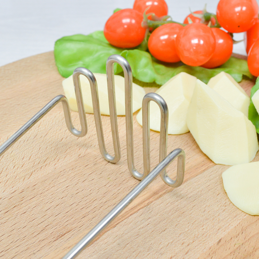 Картофелемялка с деревянной ручкой "Зигзаг"