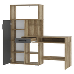 Стол письменный Прима ПС-02 Графит/дуб каньон