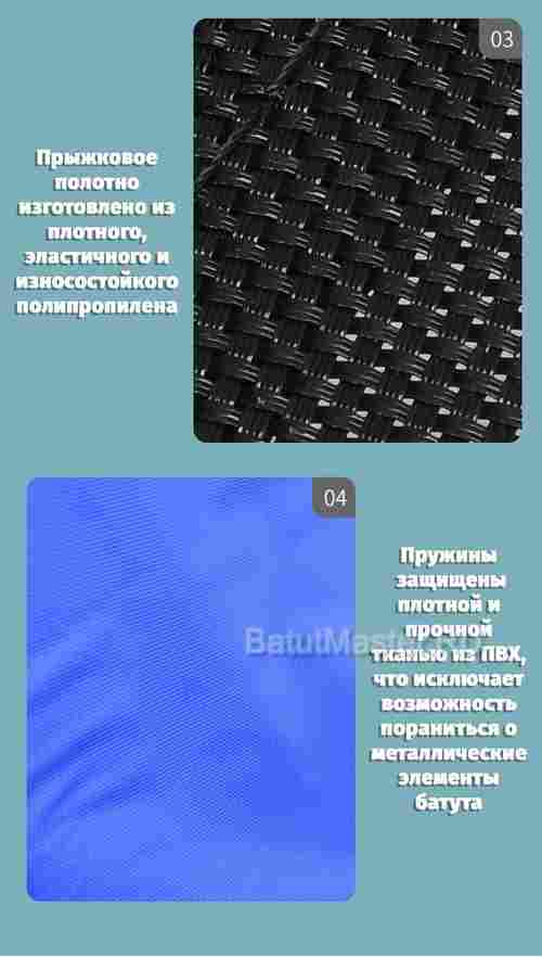 Батут с сеткой, диаметр 7 фт