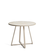 Уличный стол Tella из бежевой стали с бежевой плиткой 90 см