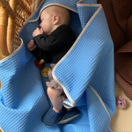 Вафельное полотенце с уголком (желтый)