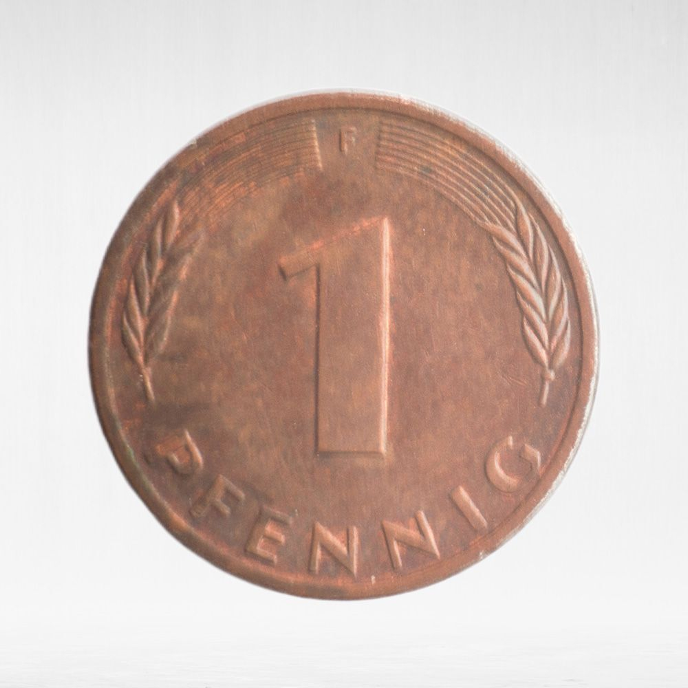 Germany, 1 Pfennig, 1977, (Stuttgart Mint - "F"), VF