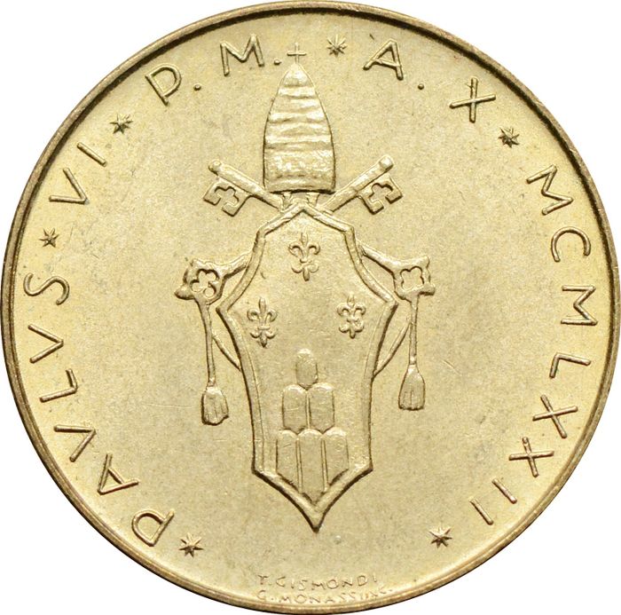20 лир 1972 Ватикан, Благородный олень