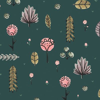 цветы листья