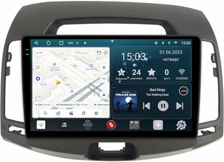 Магнитола для Hyundai Elantra 4 2006-2010 (HD) - RedPower 092 Android 10, QLED+2K, ТОП процессор, 6Гб+128Гб, CarPlay, SIM-слот