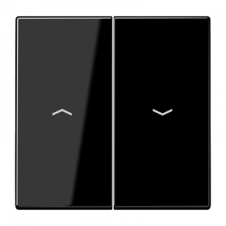 JUNG LS 990 Черная Клавиша 2-ая жалюзийная, арт.LS995PSW