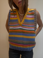 Жилет шерстяной цветные полосы by Ma