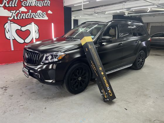 Пленка черный сатин Metal Flash Midnight Black Carbins 12 погонных метров